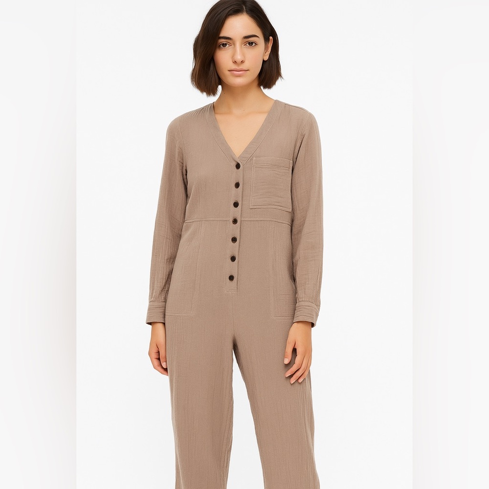 NWT Madewell Lightspun Stitched-Pocket Coverall Jumpsuit Size XS